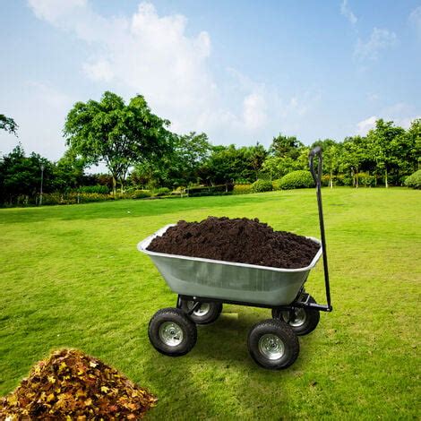 Chariot De Jardin Brouette L Benne Basculante Capacit De Kg