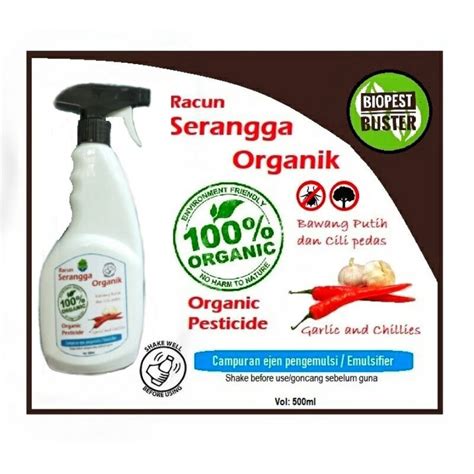 Spray Racun Serangga Tanaman Organik 500ml Bawang Putih Dan Cili Pedas