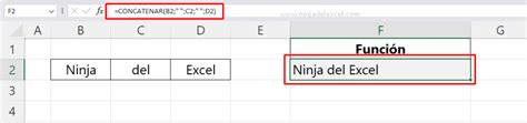 Concatenar en Inglés en Excel Ninja del Excel