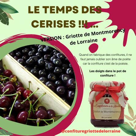 Griotte De Montmorency De Lorraine Gr Confiture Extra