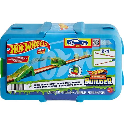 Meinspielzeug Hot Wheels Track Builder Toxic Jump Pack 1 64 Rennbahn Sets