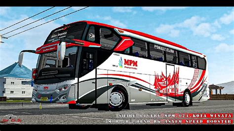 Share Gratis Livery MPM 024 Kota Wisata Mod JB³ Hino RK ASxFM Bus