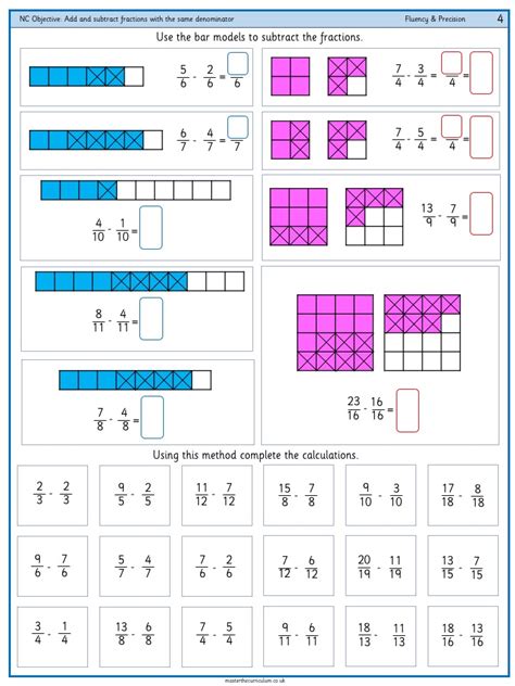 Add And Subtract Fractions With The Same Denominator 1 Master The