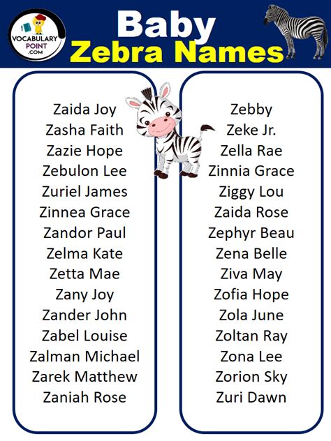 400+ Best Zebra Names in English - Vocabulary Point