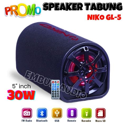 Jual Speaker Bluetooth Gratis Mic Karaoke Niko Gl Subwoofer Car