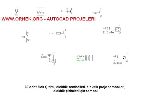 Proje Sitesi Adet Haz R Blok Elektrik Sembolleri Autocad Projesi