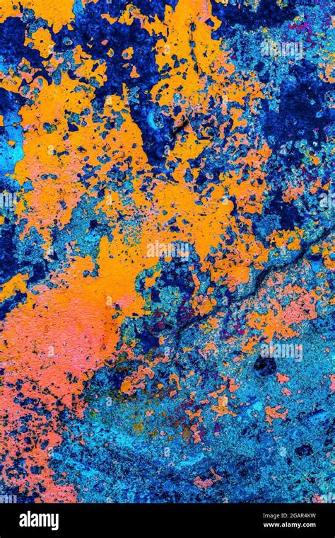 Colorful Paint Splatter Orange Yellow Blue Abstract Background Punta ...