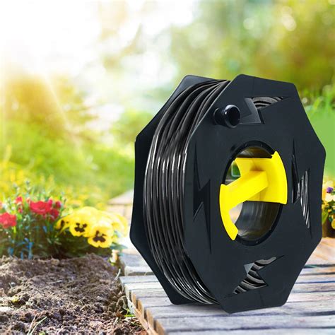 Heavy Duty Black Cable Tidy Reel 25 Metre Revolution Extension Camping