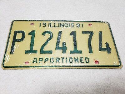 1991 Illinois APPORTIONED License Plate P124174 Sealed EBay