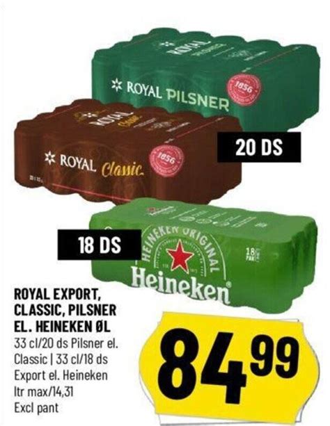 Royal Export Classic Pilsner El Heineken L Tilbud Hos L Vbjerg