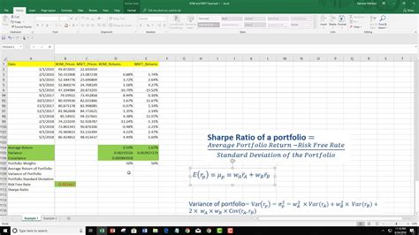 Xom And Msft How To Compute Portfolio Mean Standard Deviation And