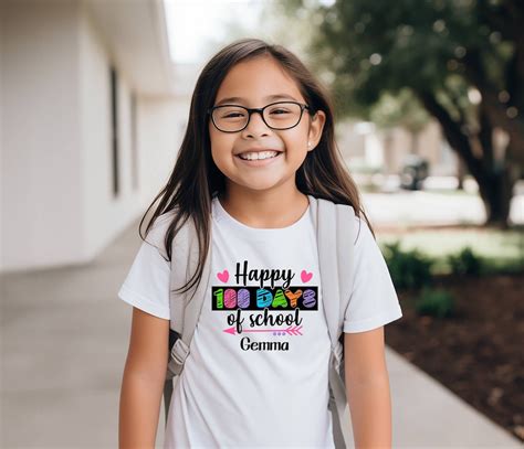 Girls 100th Day Of School Shirt Happy 100 Days Of School T Shirt 100th