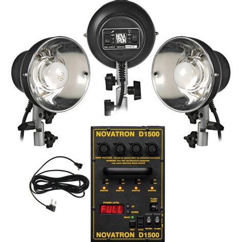 Novatron 1500 Ws 3 Light Basic Pro Kit (120VAC) NPHGD15003 B&H