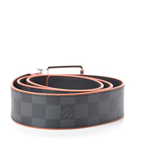 LOUIS VUITTON Damier Graphite Calfskin 40mm Belt 95 38 515647