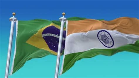 K Seamless India And Brazil Flags With Stock Video Pond