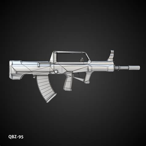 Assault Rifles Collection 3d Model Game Ready Max Obj Fbx Lwo Lw