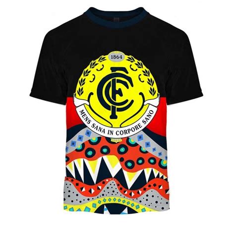 Afl Carlton Blues Dinky Di Lover Aboriginal Flag X Indigenous T Shirt