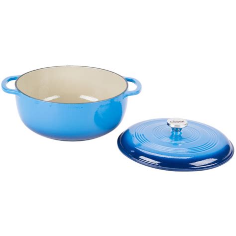 Lodge Ec D Qt Caribbean Blue Enameled Cast Iron Dutch Oven