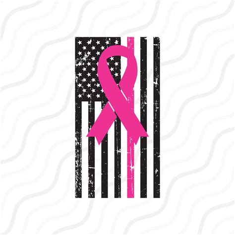 Breast Cancer Awareness Flag Svg Awareness Svg Fight Svg Cut Etsy