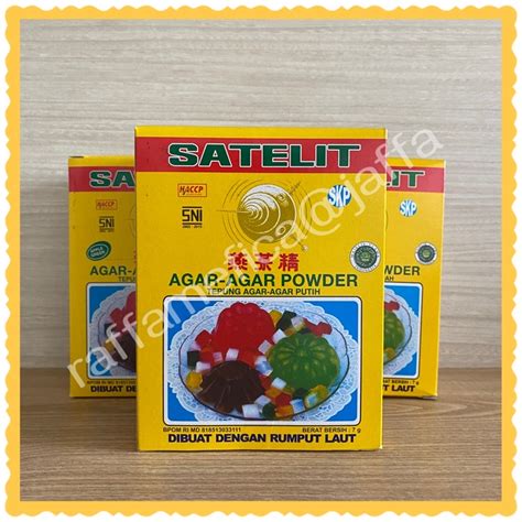 Jual SATELIT SUPER Agar Agar Powder 7gr BENING PUTIH HIJAU MERAH