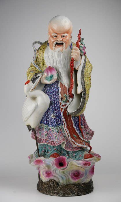 Figure Famille Rose Porcelain Crane Shoulao China Catawiki