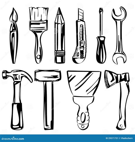 Tools Vector Set Stock Vector Illustration Of Collection 29571731