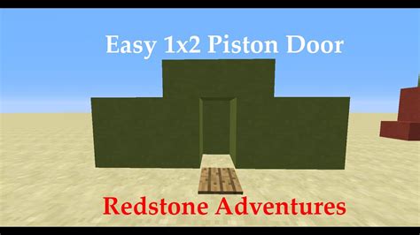 Easiest 1x2 Piston Door Sloppyplays Youtube