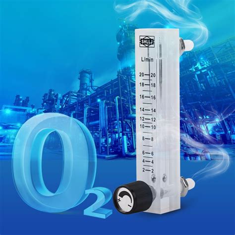 LZQ 7 Flowmeter 2 20LPM Flow Meter With Control Valve For Oxygen Air