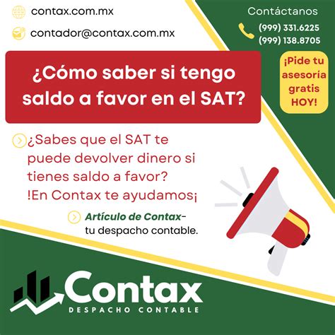 Cómo saber si tengo saldo a favor en el SAT y como cobrarlo