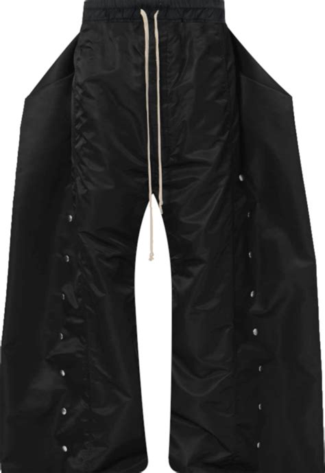 Rick Owens DRKSHDW Black Side Snap Babel Pusher Pants INC STYLE