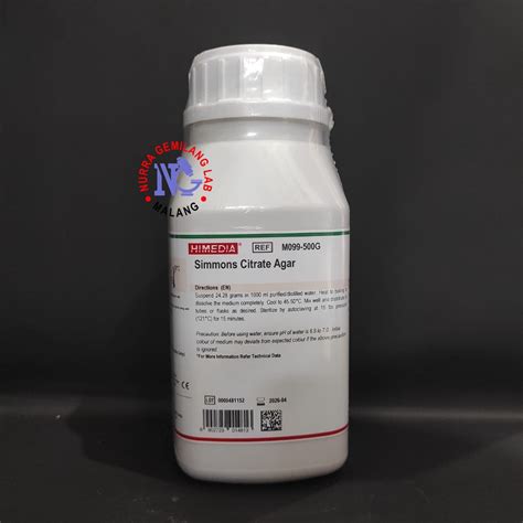 Jual Simmons Citrate Agar Himedia 500g Shopee Indonesia