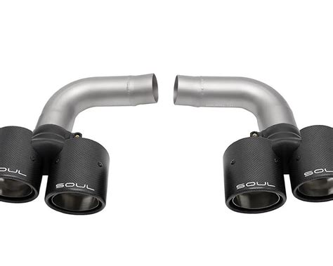 Soul Performance Muffler Bypass Pipes With Carbon Fiber Tips For