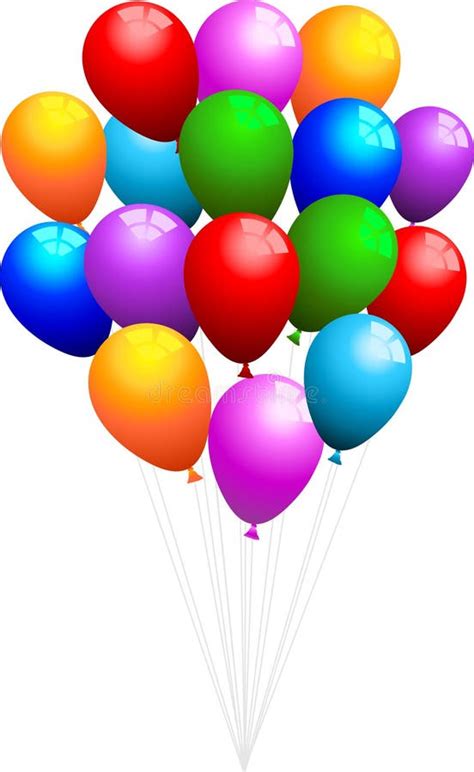 Big Bunch Of Party Balloons Stock Illustration Illustration Of