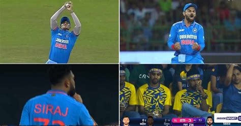 Ind Vs Sl Watch Mohammed Siraj Silences Crowd Virat Kohli