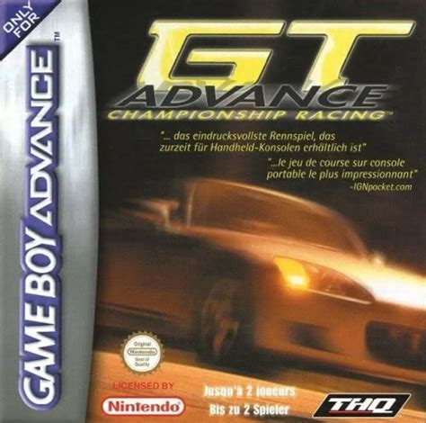 Jeu Gba Gt Advance Pro Concept Racing Game Boy Advance Dealicash