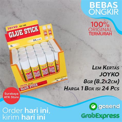 Jual Lem Batang Joyko GS 100 8gr 24pcs Glue Stick Lem Kertas Shopee