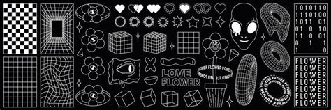 Y2k Shapes Vector Art, Icons, and Graphics for Free Download