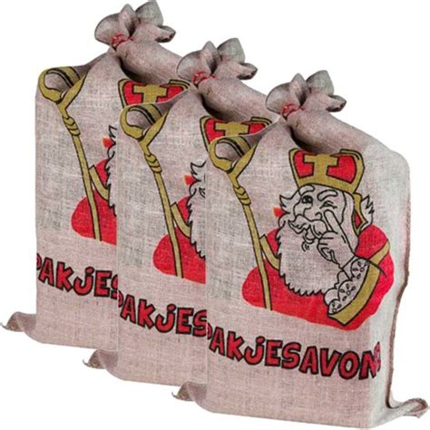 De Zak Van Sinterklaas 3 Stuks Jute 60 X 102 Cm Sint Nicolaas