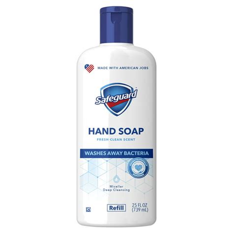 Safeguard Liquid Hand Soap Refill Micellar Deep Cleansing Fresh Clean