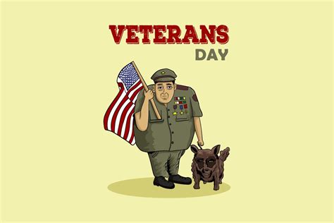 VETERANS DAY CARTOON ILLUSTRATION Graphic by Zeruwsky Design · Creative ...