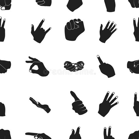 Hand Gestures Set Icons In Flat Style Big Collection Of Hand Gestures