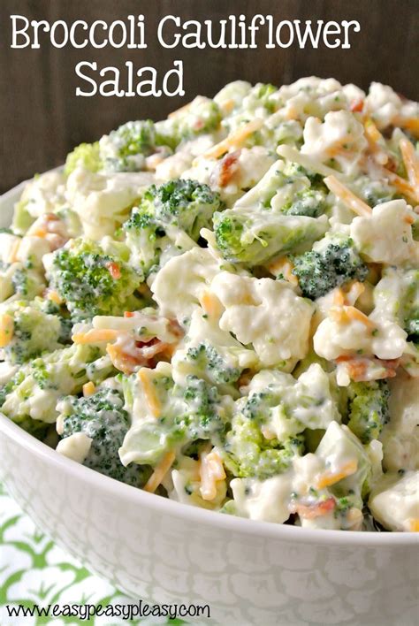 Deliciously Sweet Broccoli Cauliflower Salad Easy Peasy Pleasy