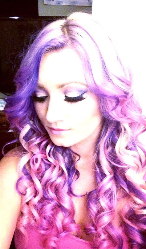 Blonde Pink And Purple Hair Color Using Goldwell Elumen By Kacee