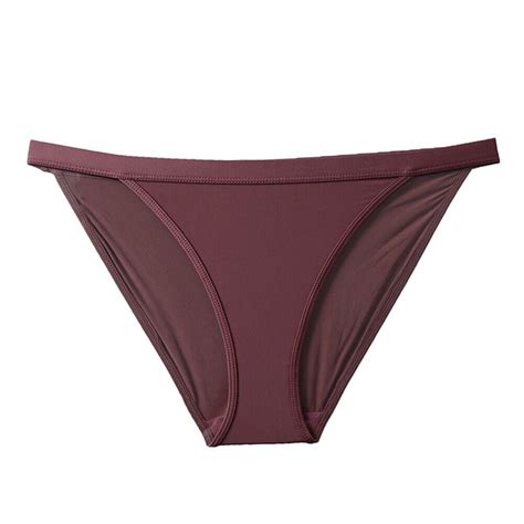 Frauen Low Taille Eis Seide Sexy Atmungsaktiv Dichtung Unterw Sche Slip