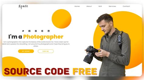 Animated PORTFOLIO Website Template In Html CSS And Js Photography