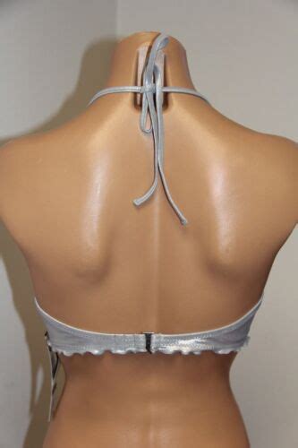 NWT Sundazed Swimsuit Bikini Top Bra Sz 34C Cup Nixie U Wire Silver EBay