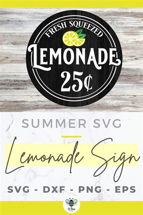 Fresh Squeezed Lemonade Svg Farmhouse Lemonade Sign Vintage Sign Svg