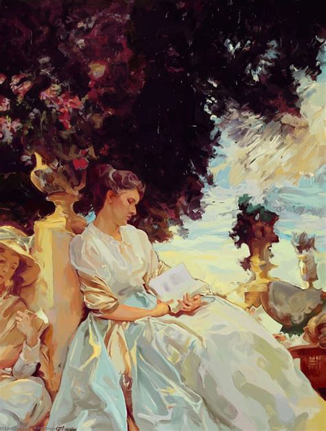 Oil Painting Replica In A Garden Corfu By John Singer Sargent 1856