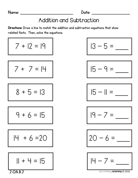 Adding And Subtracting Within Worksheets