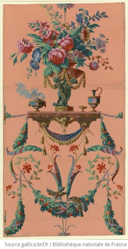 Manufacture Jacquemart et Bénard Papier à motif répétitif Motif